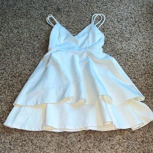 white skater dress
